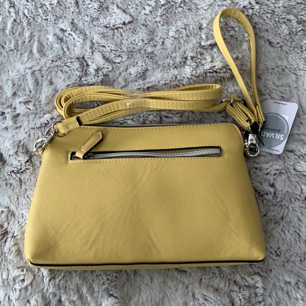 Mundi yellow Silvadur antimicrobial wristlet/crossbody w/RFID protection. NWT.